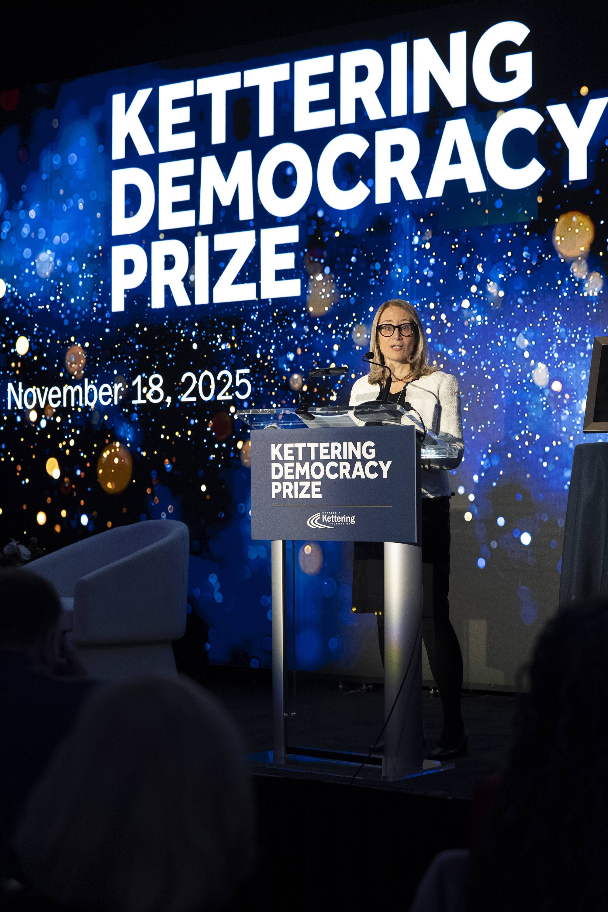 Ruth at Kettering Democracy Prize event